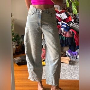 Super fun Zara TRF MID WAIST BAGGY BALLOON JEANS